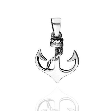 Çapa  Tasarımlı 925 Ayar Gümüş Erkek Kolye Ucu