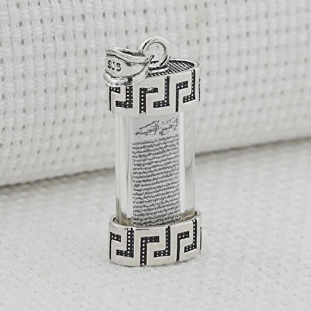 Cevşeni Kebir Dualı 925 Ayar Gümüş Erkek Kolye Ucu