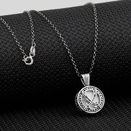 Zulfikar Kebir Dualı Cevşen 925 Ayar Gümüş Erkek Kolye