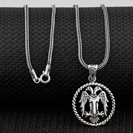 Kartal 925 Ayar Gümüş Erkek Kolye