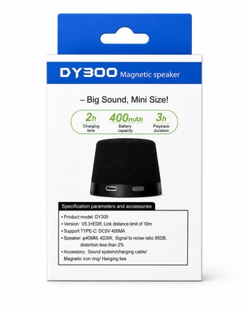 DY300 Mini Bluetooth Hoparlör Mıknatıslı Kompakt Taşınabilir Ses