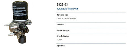 Ford Truck Hava Kurutucu Komple - Ford Cargo / 1838 - 4136 (20 Bar) - May 2825-03