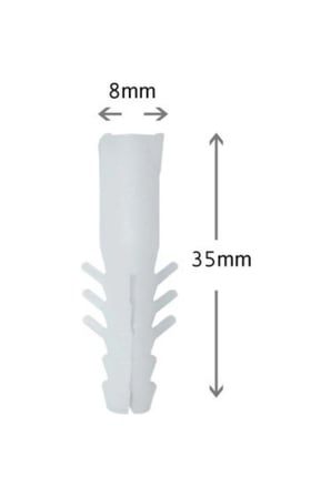 Plastik DÜBEL 8MM 100 Adet