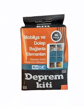 Made Deprem Kiti Mobilya Dolap Sabitleme Set 56 Pr