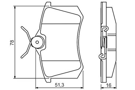 Psa Arka Fren Balatası Golf IV Bora Audı A1 A3 A4 A6 A8 Altea Cordoba İbiza III IV V / Megane II III Meg - Bosch 0986495231