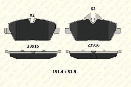 Bmw Fren Balatası On Bmw E87 F45 Mini R55 R56 R57 R58 F54 04> - Kale B 23915 178 15 Msh