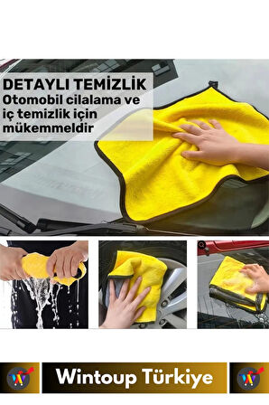 Premium Yüksek Kaliteli Yünlü Mikrofiber Araba Mutfak Banyo Lavabo Yıkama Temizleme Bezi 10 Adet