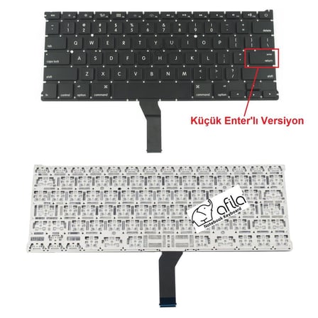 MacBook Air 13 A1369 A1466 2011/2012 Klavyesi Siyah US / K.Enter