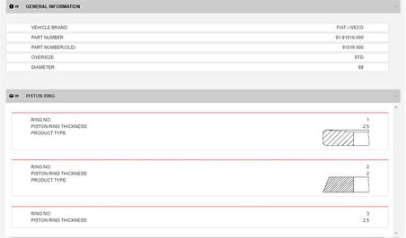 İveco Ticarı Segman (std)(2,5×2,0×2,5) İveco Daıly Karsan Jest F1a Euro5 12> (06-844900-00(040) - Yenmak 91-91016-000