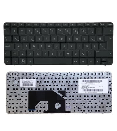 Hp Mini 210, 1103 210-1000, 210-1100, 210t-1100 AENM6-00110 AENM7 Notebook Klavyesi (Siyah TR) Ver.1