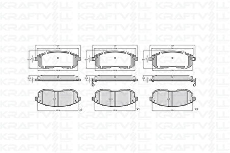 Nissan On Fren Balatası Juke 1.6 2013> Maxıma Qx 1995 2003 - Kraftvoll 07010343