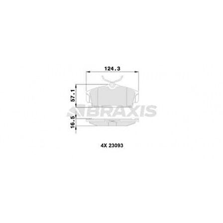 Nissan On Fren Balatası Nissan Almera 00-10 Primera P11 96-01 (duz Tip) - Braxıs Aa0095