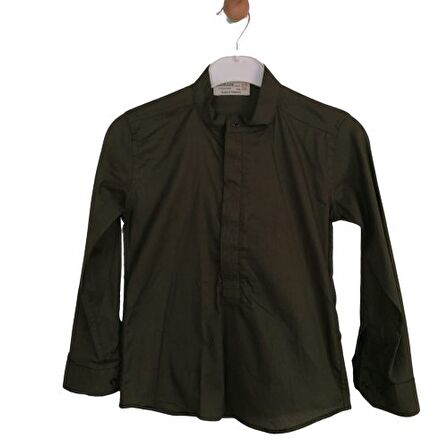 Erkek Çocuk Gömlek Hakim Yaka Haki