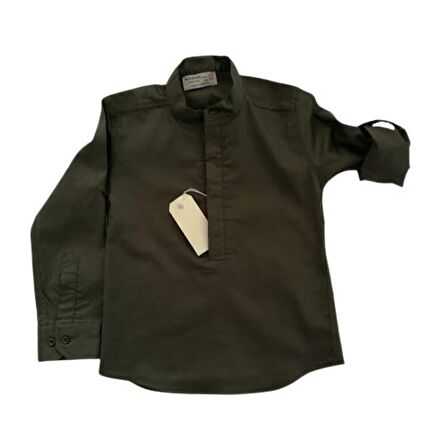 Erkek Çocuk Gömlek Hakim Yaka Haki