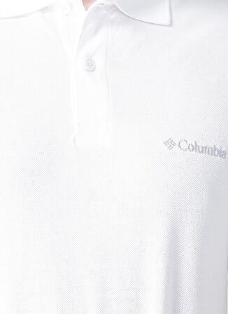 Columbia CS0214 Polo Yaka Kısa Kol StandartKalıp Baskılı Beyaz Erkek T-Shirt
