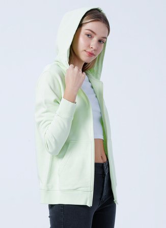 Kapüşon Yaka Sarı Kadın Sweatshırt 9130081783 MT0023