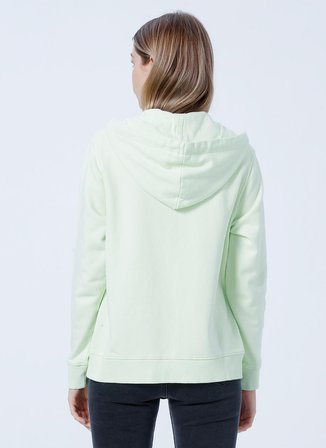 Kapüşon Yaka Sarı Kadın Sweatshırt 9130081783 MT0023