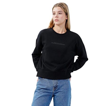 Columbia Csc w Bar Split Crop Siyah Sweatshirt