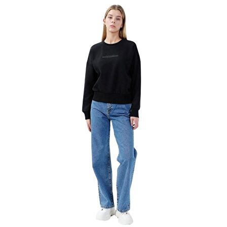 Columbia Csc w Bar Split Crop Siyah Sweatshirt