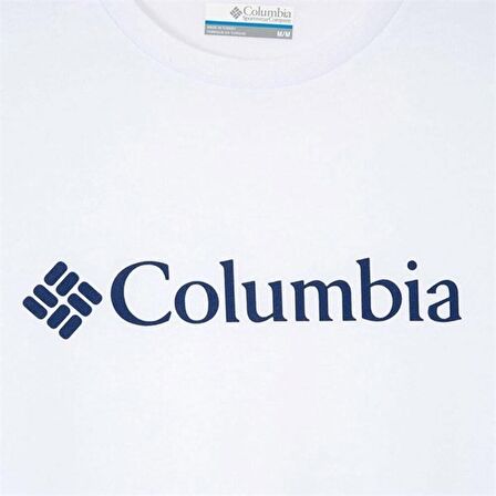 Columbia CSC M Basıc Bıg Logo Brushed SS Tee Erkek Tişört Beyaz CS0287-100