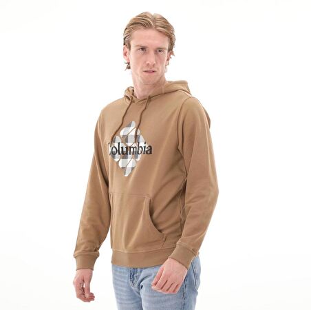 Columbia CSC M Centered Gem Buffalo Plaid Hoodie Erkek Sweatshirt Kahverengi CS0284-257