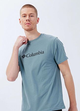Columbia CSC M Basıc Bıg Logo Brushed Erkek Tişört Yeşil CS0287-346