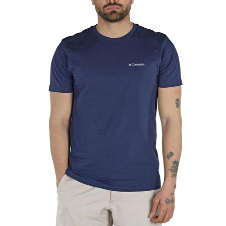 Columbia CSC M Basıc SM Logo Brushed SS Tee Erkek Tişört Lacivert CS0282-466