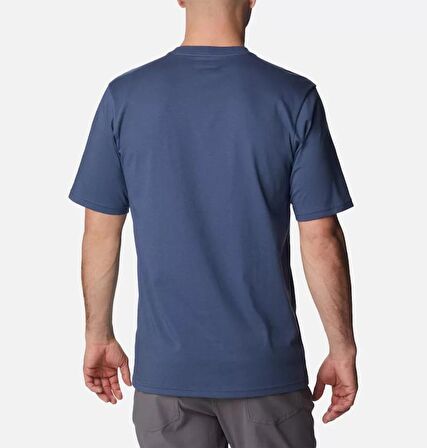 Columbia CSC M Basic Logo Brushed Erkek Kısa Kollu T-Shirt Dağ Mavisi CS0287-480