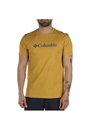 Columbia CSC M Basic Logo Brushed Erkek Kısa Kollu T-Shirt Hardal CS0287-718