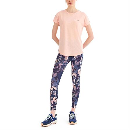 Columbia Csc W Floral Blur Ss Tee Pembe T-Shirt