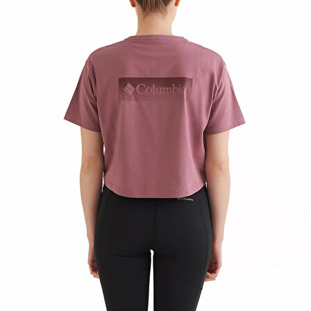 CSC Framed Halftone Logo Kadın Kısa Kollu Tişört