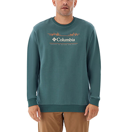 Nature And Back Crew Erkek Yeşil Outdoor Sweatshirt CS0329-353