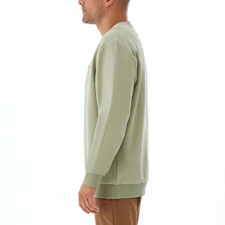 Gem Label Crewneck Erkek Yeşil Outdoor Sweatshirt CS0382-348