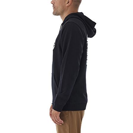 Button Badge Hoodie Erkek Siyah Outdoor Sweatshirt CS0391-010