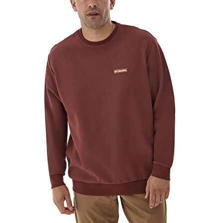 Gem Label Crewneck Erkek Kahverengi Outdoor Sweatshirt CS0382-681