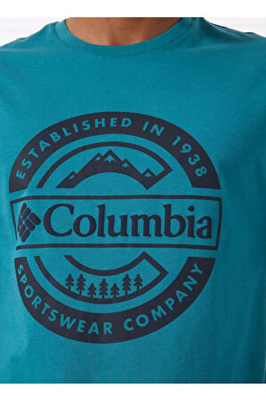 Columbia CSC Button Badge Erkek Kısa Kollu Tişört CS0387