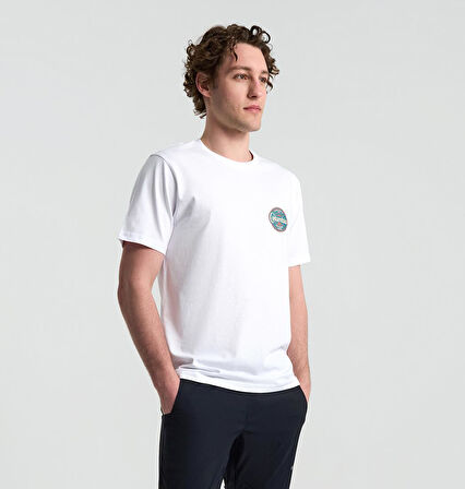 CSC Button Stamp Scripted Erkek Kısa Kollu Tişört