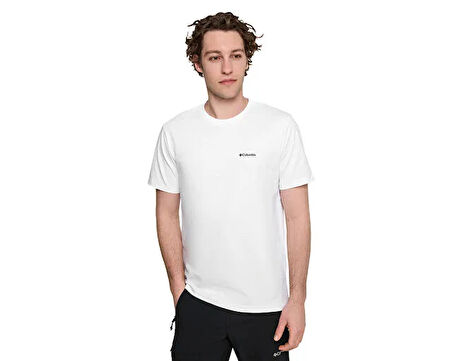 Columbia Cs0405 Csc M Columbia Gem Label Ss Tee Erkek Günlük Tişört 9110801100 Beyaz