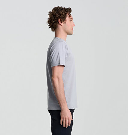 CSC Button Stamp Scripted Erkek Kısa Kollu Tişört