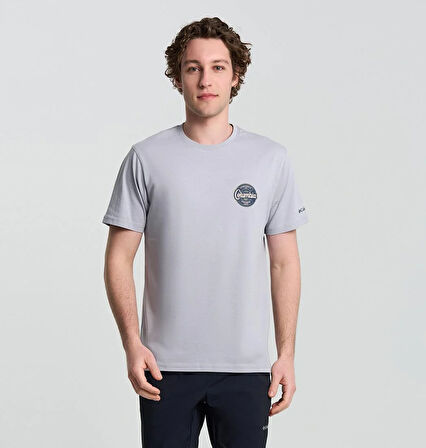 CSC Button Stamp Scripted Erkek Kısa Kollu Tişört