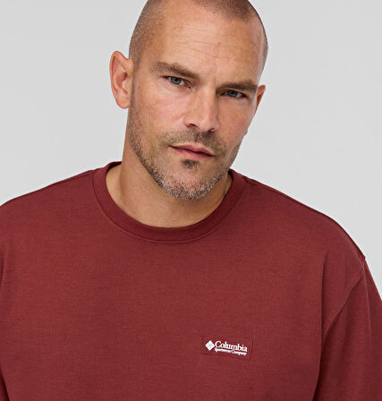 Columbia Csc M Basic Sm Logo Ls Tee Bordo Erkek Outdoor Tshirt CS0354 