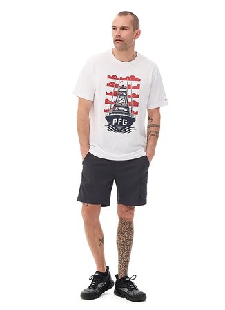 Columbia CS0506 CSC M PFG WAKE MAKER SS TEE Beyaz O Normal Baskılı Erkek T-Shirt