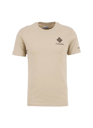 Columbia CS0481 CSC M STACKED GEM SS TEE Açık Kahve O Yaka Normal Fit Düz Erkek T-Shirt