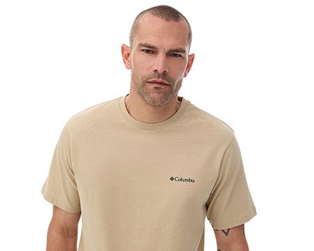 Columbia M illuminated Brand Ss Tee Erkek Günlük Tişört 9121061271 Krem