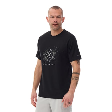 Splatter Gem Erkek Siyah Outdoor T-Shirt CS0480-010