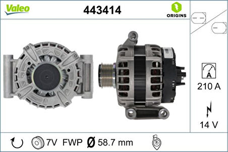 Ford Alternator 12v 210a Transıt V347 V363 2.2tdci 14> - Hella 8el011713-921