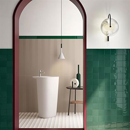 VitrA 7.5x30 Mode Fon Zümrüt Yeşil Parlak Duvar Karosu K948392SR001VTE0 (1 m2 )