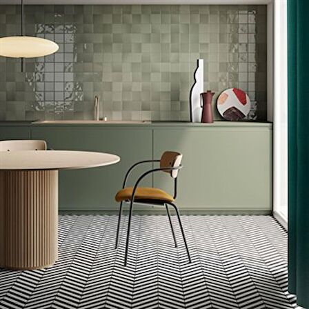 VitrA 15x15 Retromix Siyah-Beyaz Mat Porselen Karo K94845700001VTE0 (1 m2 )