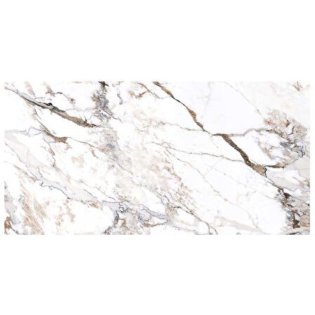 Vitra 60x120 Marble-X Fon Beyaz Parlak Porselen Karo K949808FLPR1VTSP (1 m2 )