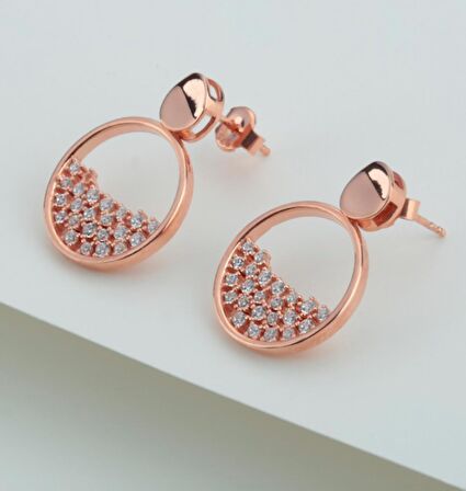 HALKA ROSE 925 AYAR GÜMÜŞ KÜPE